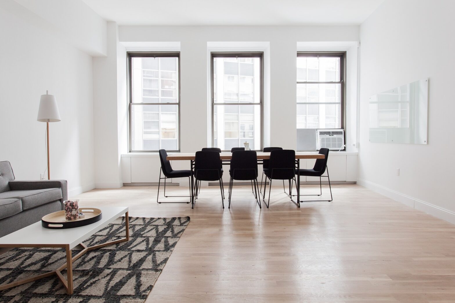 image of a living room with vinyl flooring
