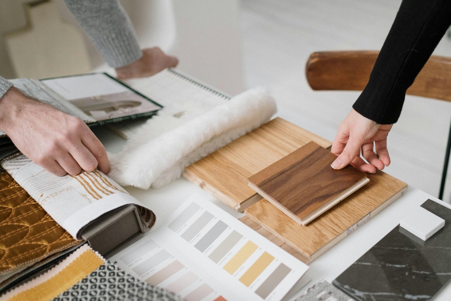 an image of flooring swatches